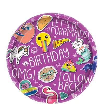 PartyCity Selfie Celebration Dessert Plates 8ct