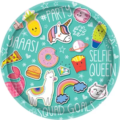 PartyCity Selfie Celebration Lunch Plates 8ct