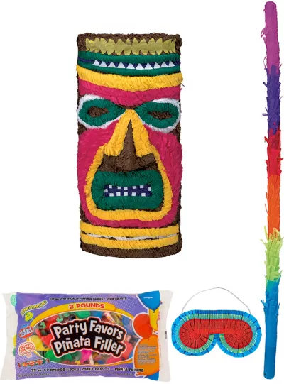 PartyCity Tiki Pinata Kit with Candy & Favors