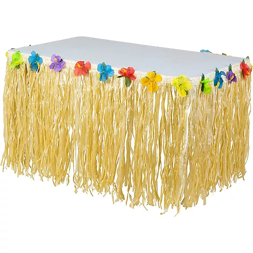 PartyCity Luau Nylon Table Skirt