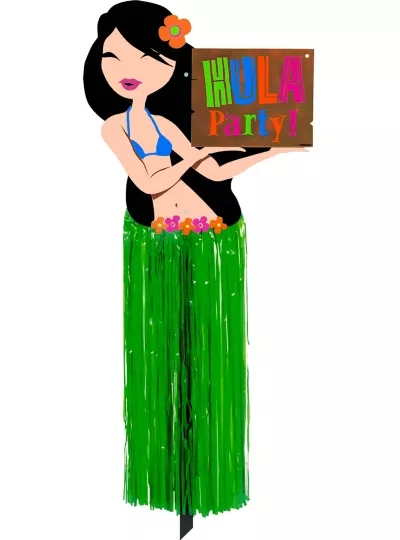  PartyCity Hula Girl Yard Sign