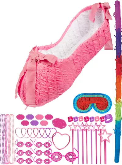 PartyCity Pink Ballerina Slipper Pinata Kit with Favors