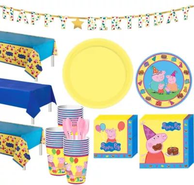 PartyCity Peppa Pig Tableware Party Kit for 24 Guests