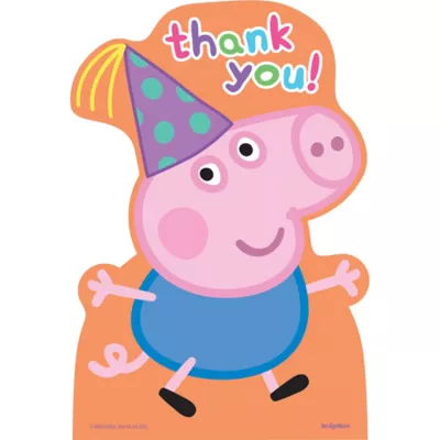 PartyCity Peppa Pig Thank You Notes 8ct