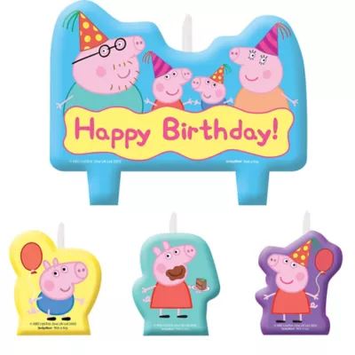 PartyCity Peppa Pig Birthday Candles 4ct
