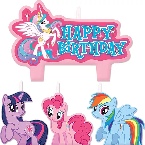 PartyCity My Little Pony Birthday Candles 4ct