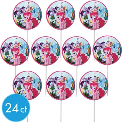 PartyCity Wilton My Little Pony Cupcake Picks 24ct