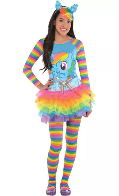  PartyCity Girls Rainbow Dash Costume - My Little Pony