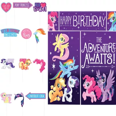 PartyCity My Little Pony Scene Setter with Photo Booth Props