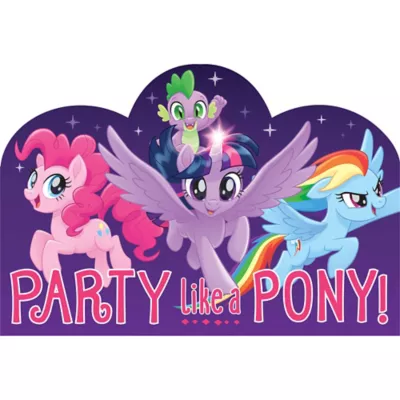 PartyCity Party Like A Pony My Little Pony Invitations 8ct