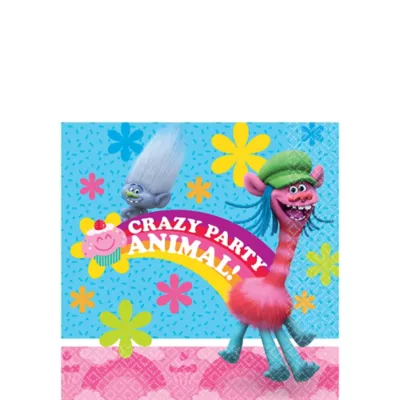 PartyCity Trolls Beverage Napkins 16ct