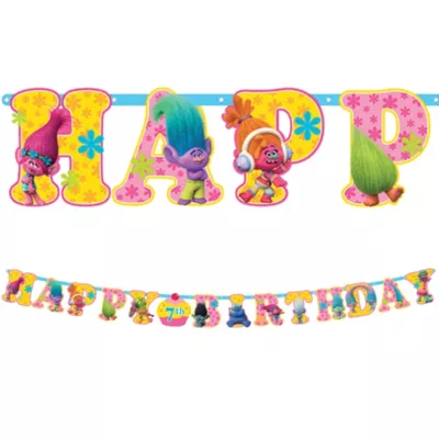 PartyCity Trolls Birthday Banner Kit