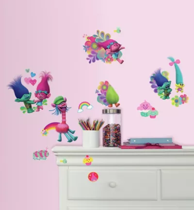 PartyCity Trolls Wall Decals 24ct