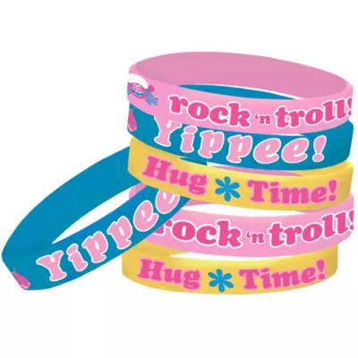 PartyCity Trolls Wristbands 6ct