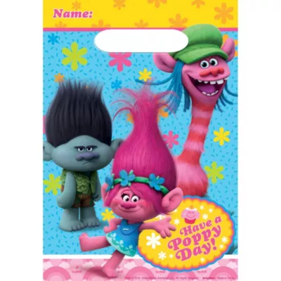  PartyCity Trolls Favor Bags 8ct