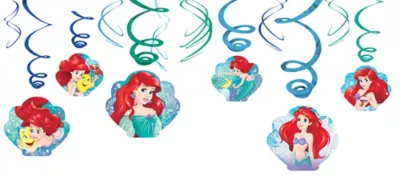 PartyCity Little Mermaid Swirl Decorations 12ct