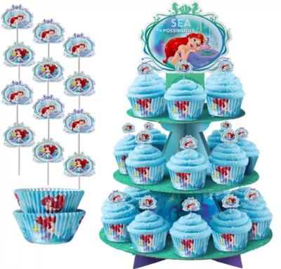 PartyCity Little Mermaid Cupcake Kit for 24