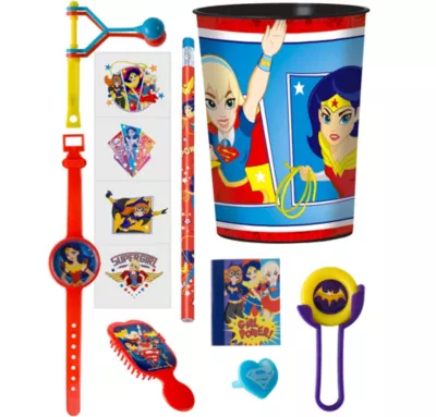 PartyCity DC Super Hero Girls Super Favor Kit for 8 Guests