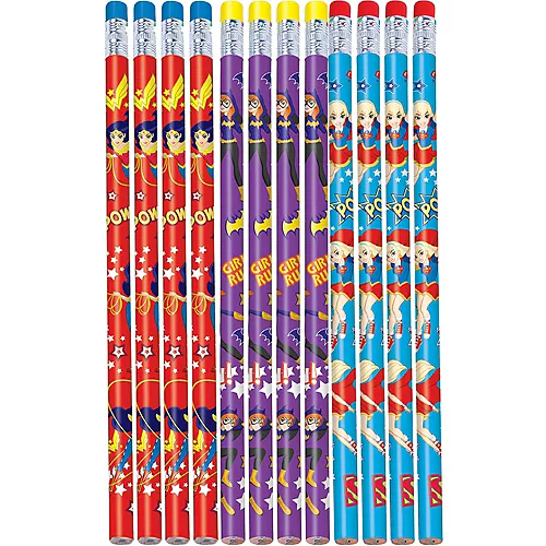 PartyCity DC Super Hero Girls Pencils 12ct