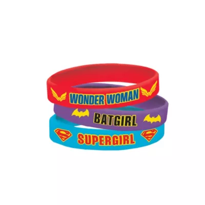 PartyCity DC Super Hero Girls Wristbands 4ct