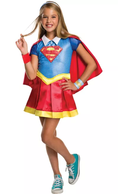 PartyCity Girls Supergirl Costume - DC Super Hero Girls
