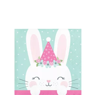 PartyCity Some Bunny Mint Beverage Napkins 16ct