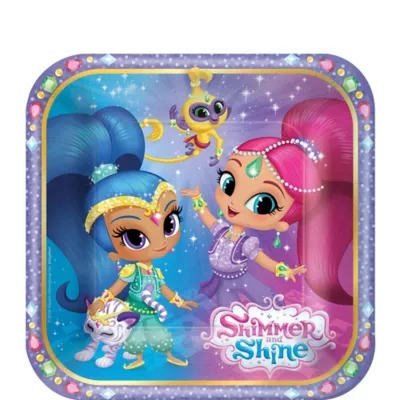 PartyCity Shimmer and Shine Dessert Plates 8ct