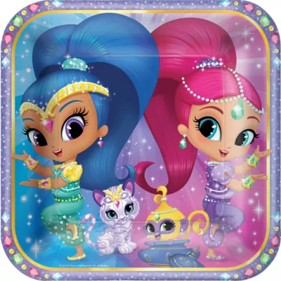 PartyCity Shimmer and Shine Lunch Plates 8ct