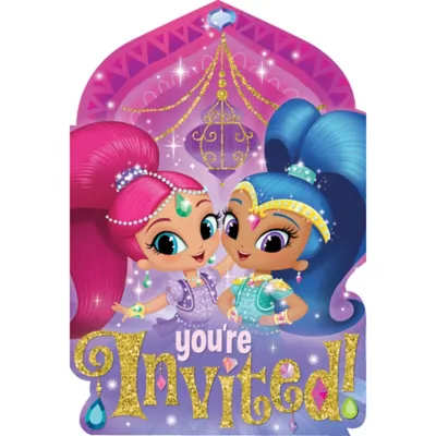  PartyCity Shimmer and Shine Invitations 8ct