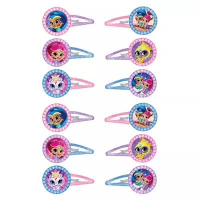 PartyCity Shimmer and Shine Hair Clips 12ct
