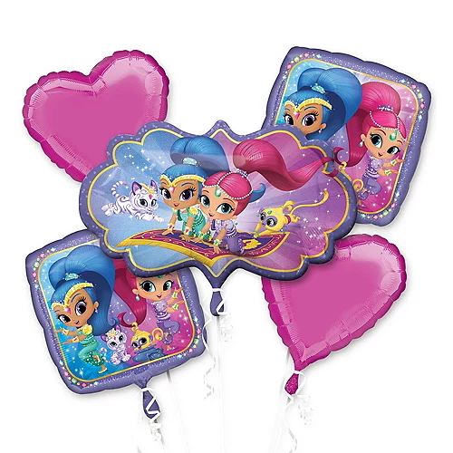 PartyCity Shimmer and Shine Balloon Bouquet 5pc