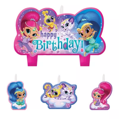 PartyCity Shimmer and Shine Birthday Candles 4ct