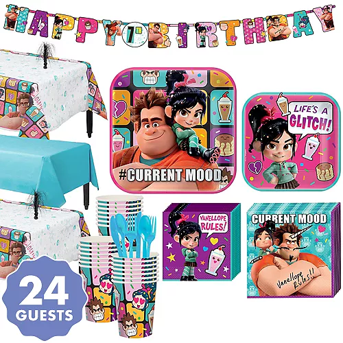 PartyCity Wreck-It Ralph Party Kit for 24 Guests