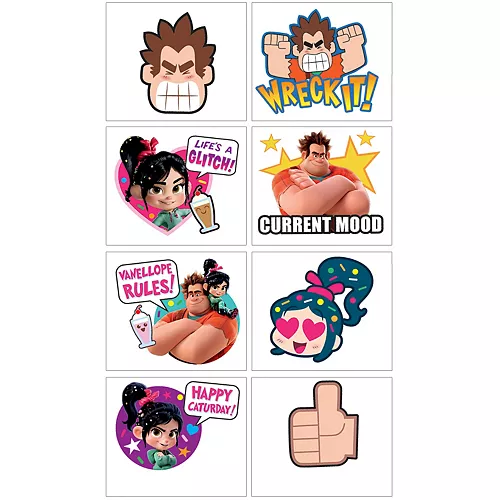 PartyCity Wreck-It Ralph Tattoos 8ct