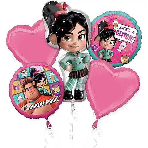 PartyCity Ralph Breaks the Internet Balloon Bouquet 5pc