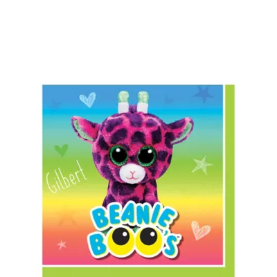 PartyCity Beanie Boos Beverage Napkins 16ct