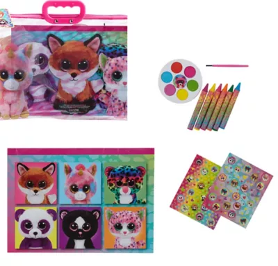 PartyCity Beanie Boo Art Set with Tote 12pc