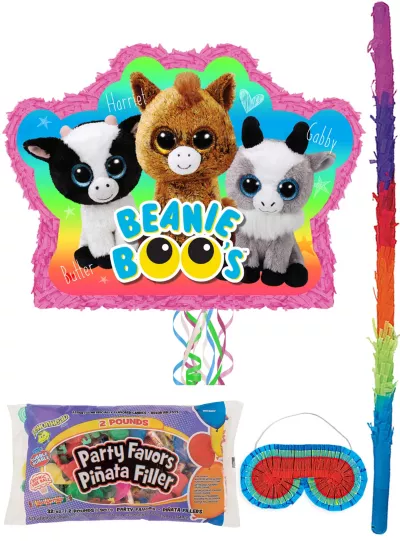PartyCity Beanie Boos Pinata Kit with Candy & Favors