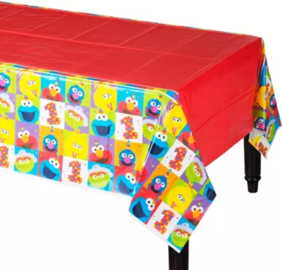 PartyCity 1st Birthday Elmo Table Cover