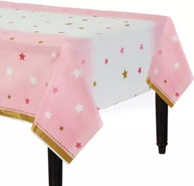 PartyCity Pink Twinkle Twinkle Little Star Table Cover