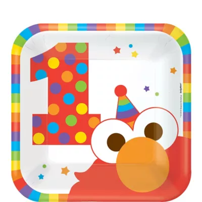 PartyCity 1st Birthday Elmo Dessert Plates 8ct