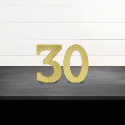 PartyCity Glitter Gold 30 Sign Kit