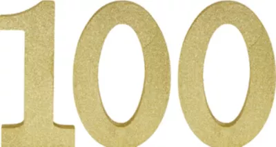 PartyCity Glitter Gold 100 Sign Kit