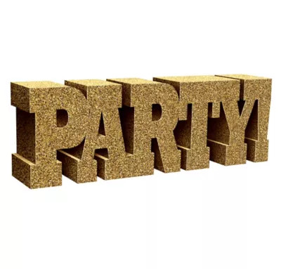 PartyCity Glitter Gold Party! Sign