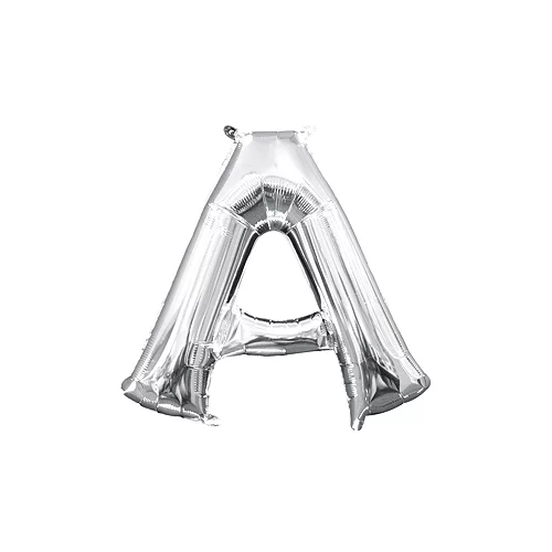PartyCity Air-Filled Silver Letter A Balloon