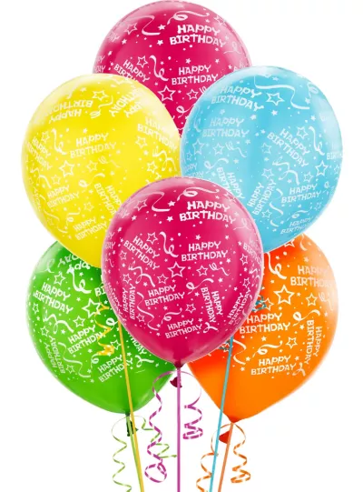  PartyCity Confetti Birthday Balloons 20ct - Bright