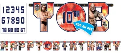 PartyCity WWE Birthday Banner