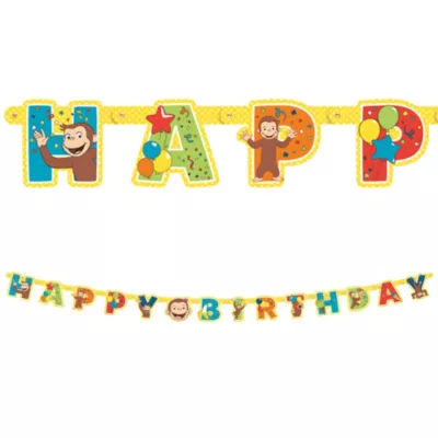 PartyCity Curious George Birthday Banner