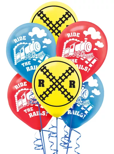 PartyCity Train Balloons 6ct