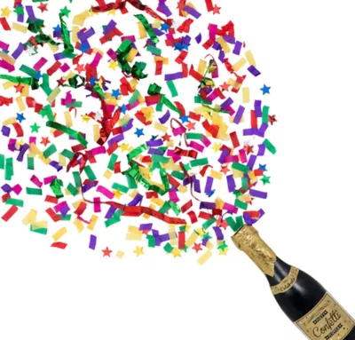 PartyCity Champagne Bottle Confetti Popper